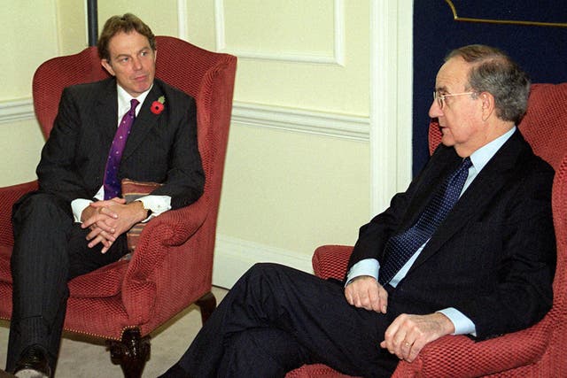 Sir Tony Blair and George Mitchell will take part in a conference in Belfast marking the 25th anniversary of the Good Friday Agreement (PA)