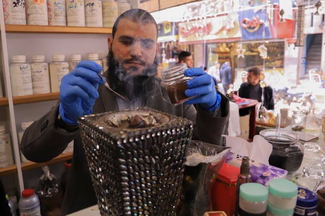 <p>Gaza resident Ibrahim Abu Saraya was determined to master the art of producing incense</p>