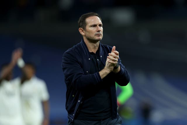 Frank Lampard defended his tactical selections after watching Chelsea lose to Real Madrid (Isabel Infantes/PA)