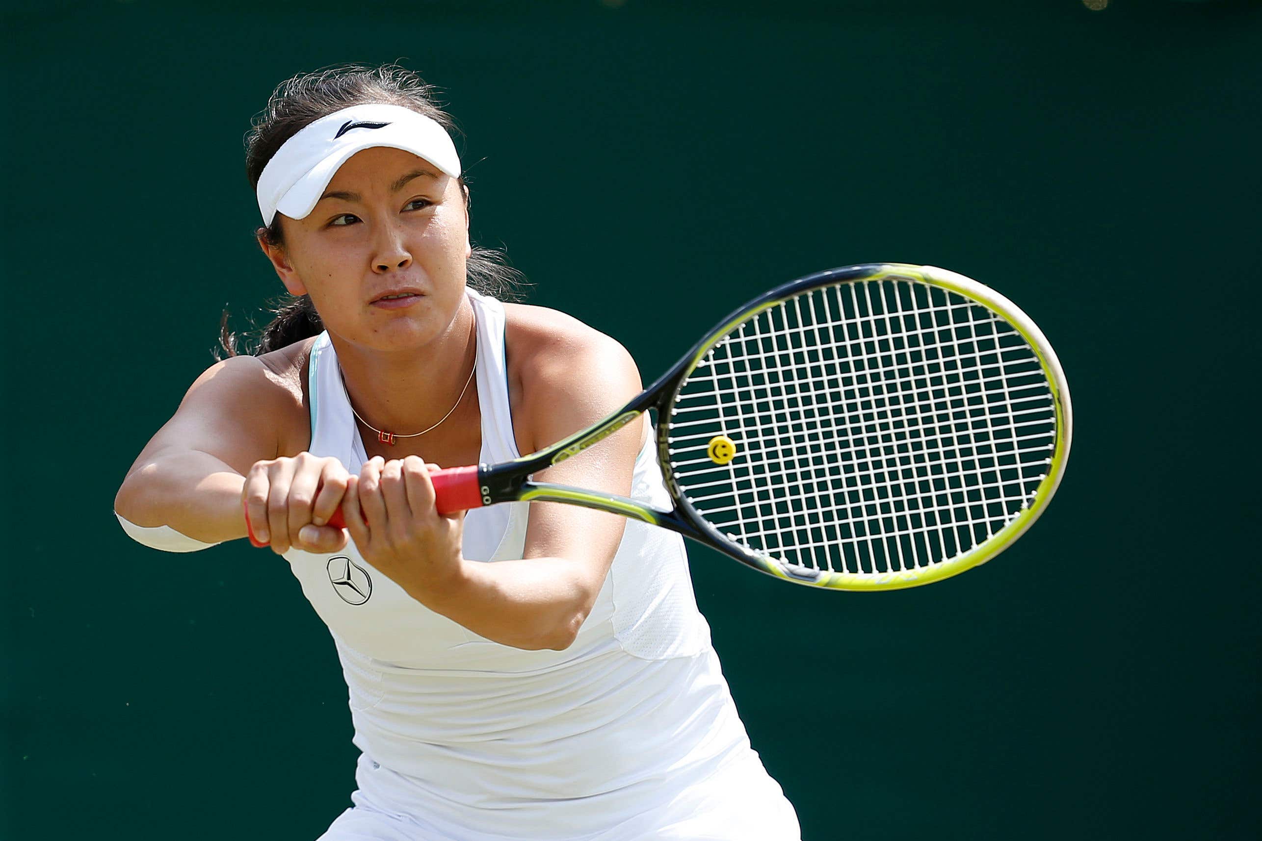 Peng Shuai in action at Wimbledon in 2014 (Anthony Devlin/PA)