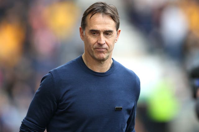 Julen Lopetegui insists Wolves are not safe yet in their fight against relegation (Nigel French/PA)