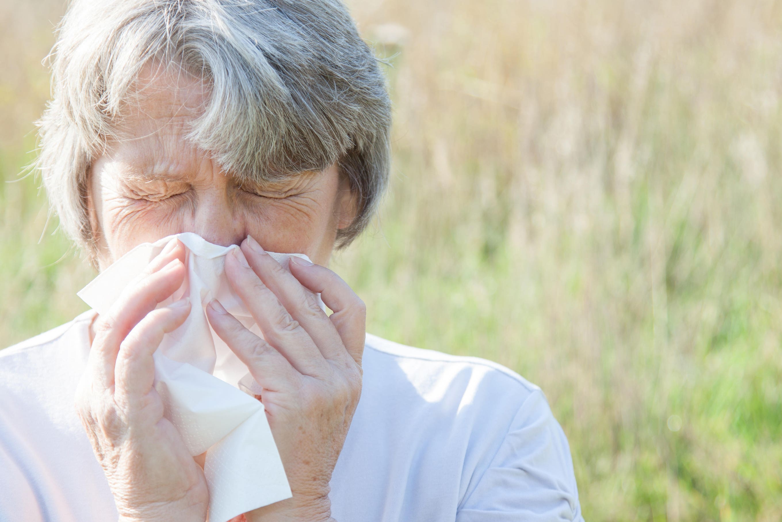 Hay fever sufferers are reporting an increase in flare-ups (Alamy/PA)
