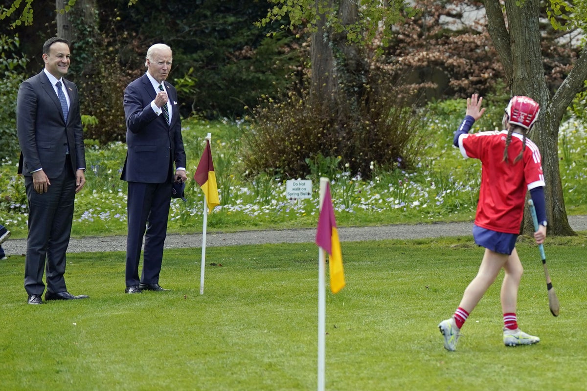Biden almost called upon as ball boy in Gaelic games demonstration