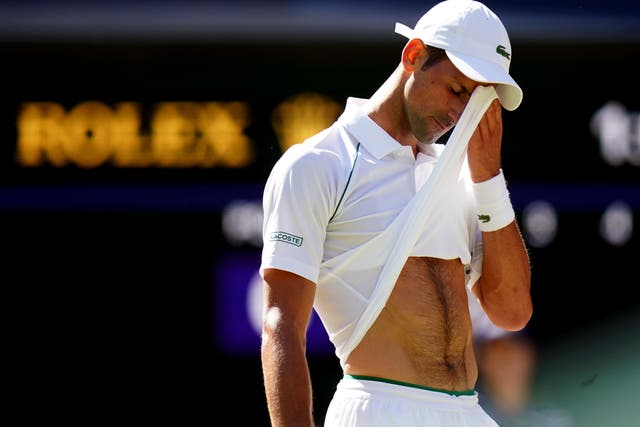 Novak Djokovic was beaten in a three-set thriller (Adam Davy/PA)