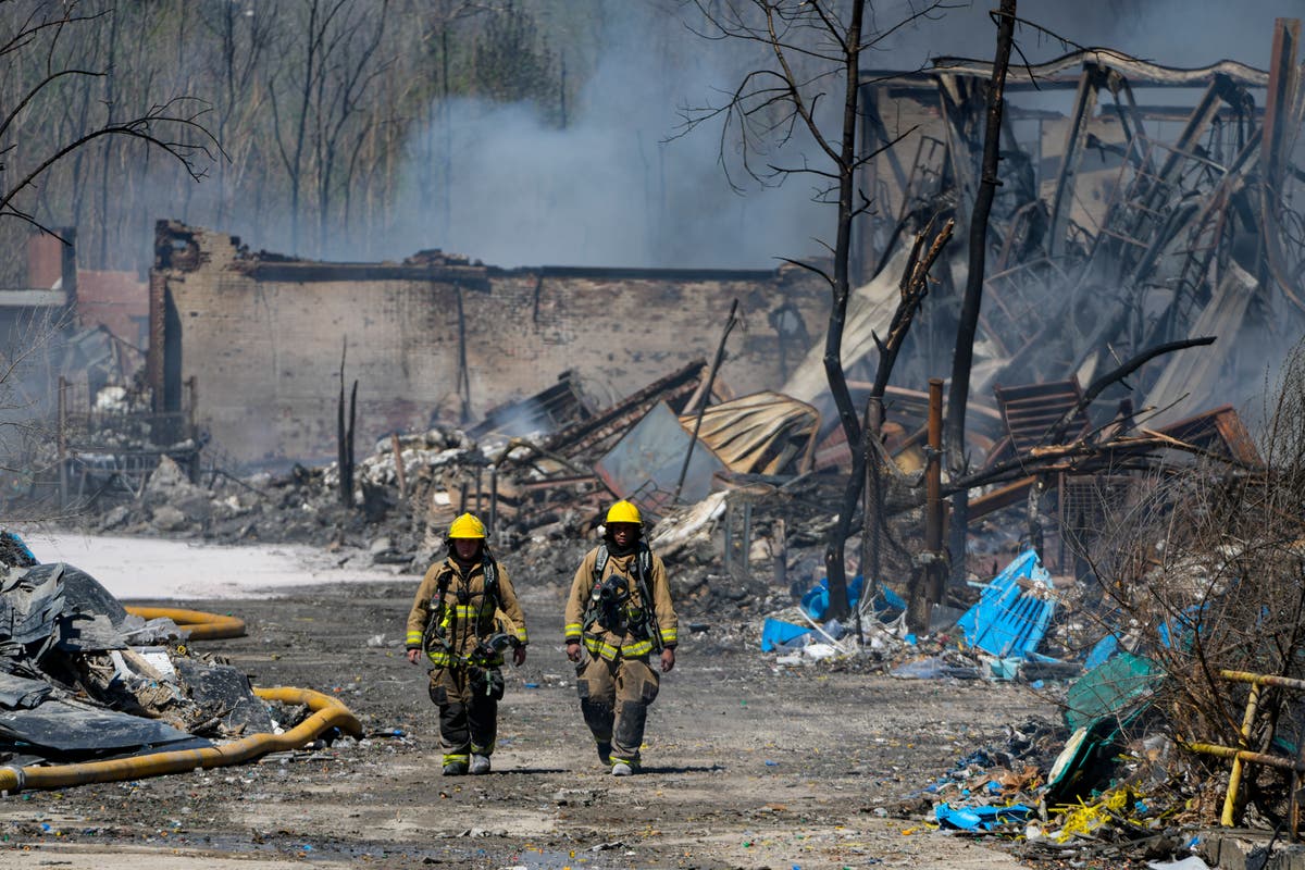 Crews continue to fight major Indiana scrap plastics fire The Independent