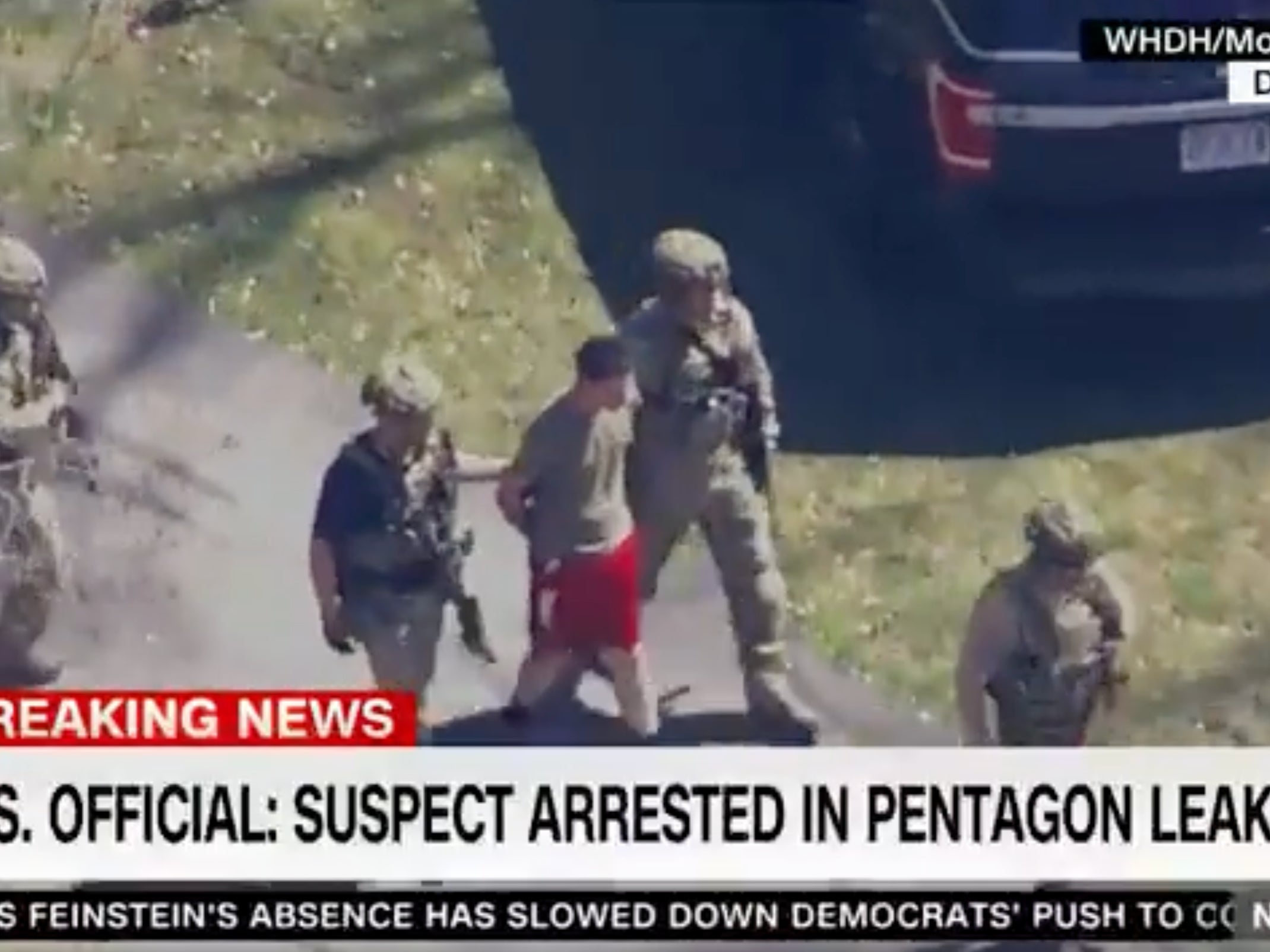 Jack Teixeira’s arrest by armed FBI agents in North Dighton, Massachusetts was broadcast live on cable news channels.