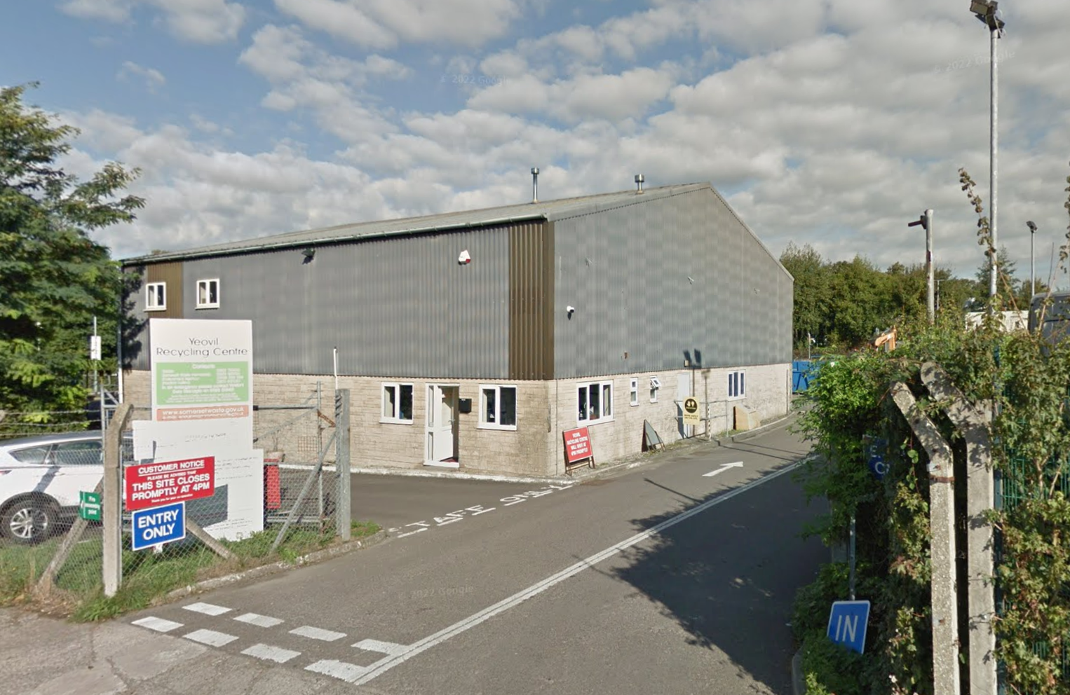The baby’s body was found at a facility on Lufton Trading Estate
