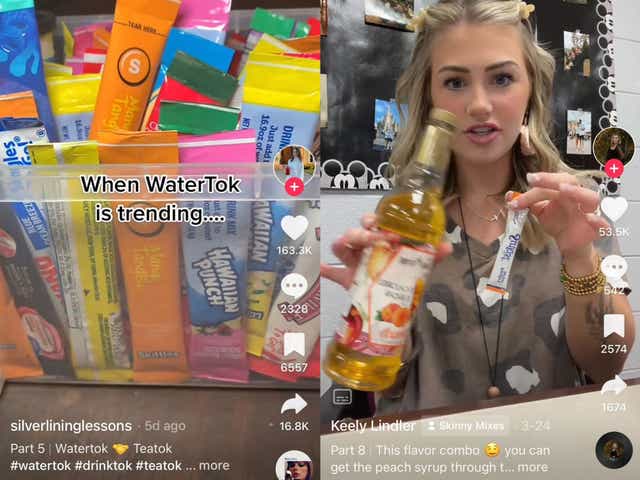 Influencers de TikTok se suman a la nueva tendencia #WaterTok en la que añaden aromas y siropes a su agua
