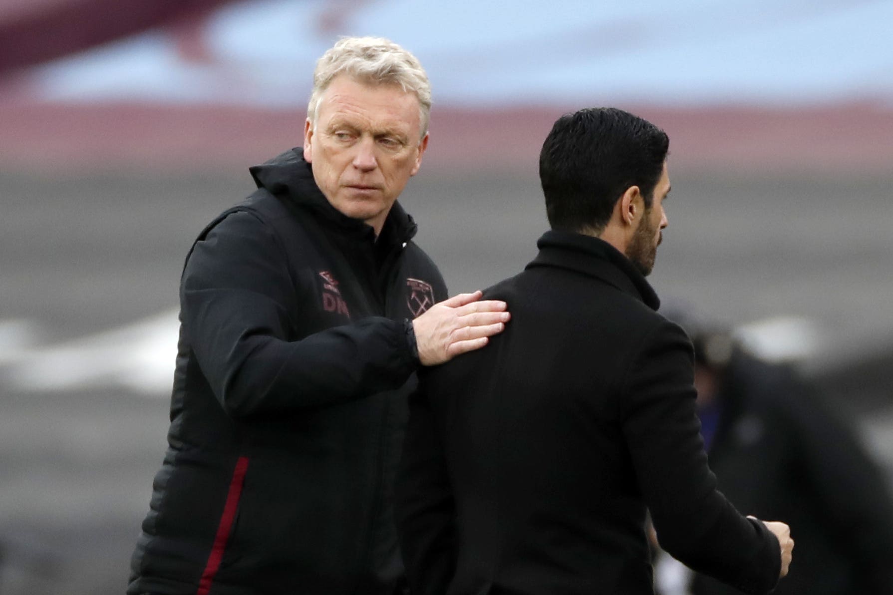 Mikel Arteta (right) says he has learned a lot from his former boss at Everton, David Moyes (Paul Childs/PA)