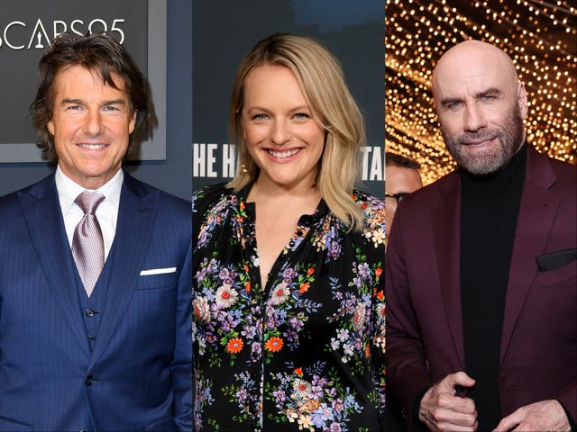 <p>Tom Cruise, Elisabeth Moss and John Travolta</p>