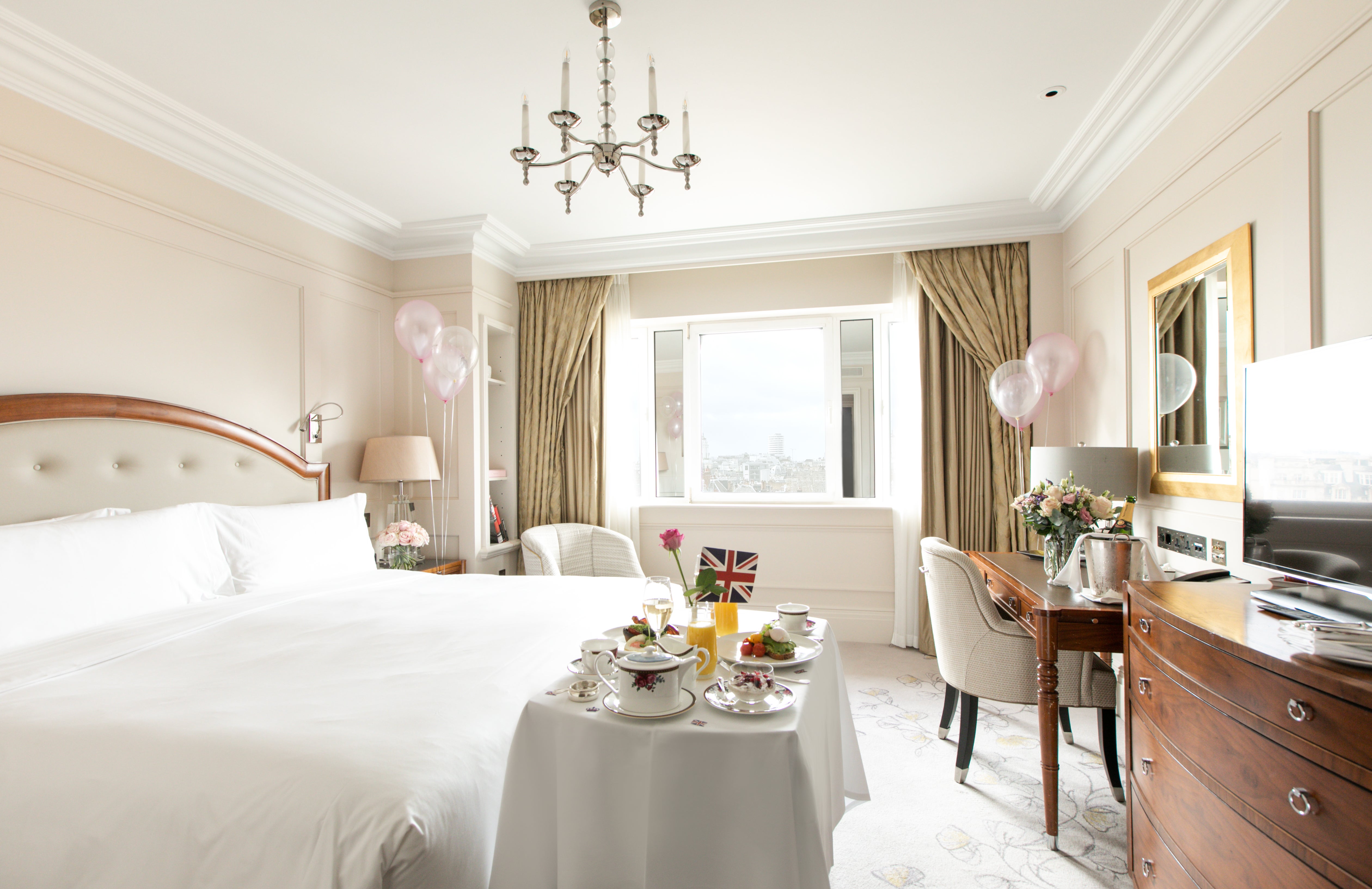 Breakfast in bed at The Langham