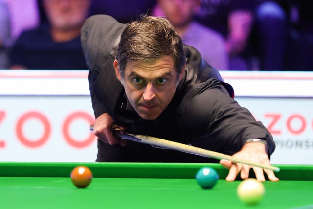 Ronnie O’Sullivan is targeting his eighth world snooker title (Isaac Parkin/PA)