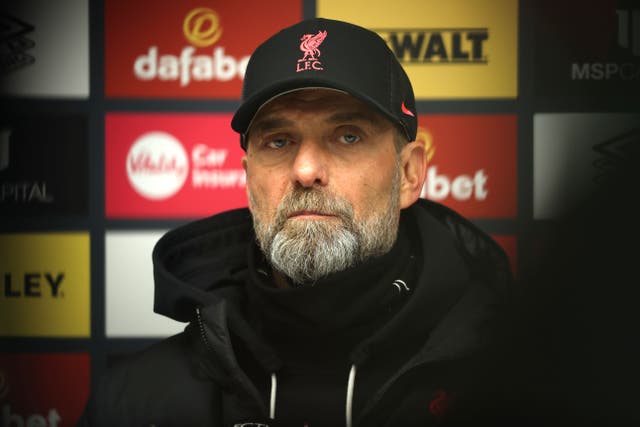 Jurgen Klopp clashed with reporters in a sometimes tetchy press conference on Friday (Kieran Cleeves/PA)