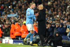 Pep Guardiola hails Manchester City physios for keeping Erling Haaland fit