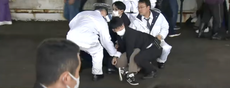 Explosion heard as object thrown near Japan PM during speech