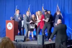 ‘Jews Against DeSantis’ protesters interrupt Ron DeSantis speech