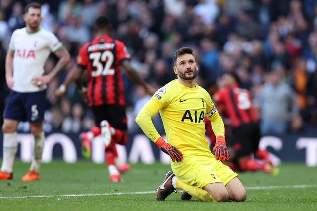 <p>Spurs were stunned by Bournemouth at the death </p>