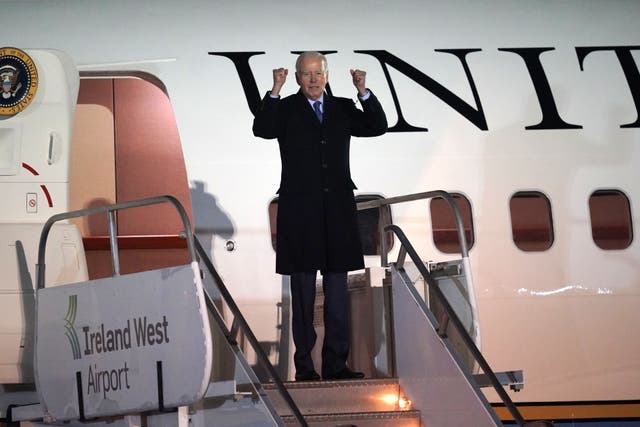 US president Joe Biden (Niall Carson/PA)