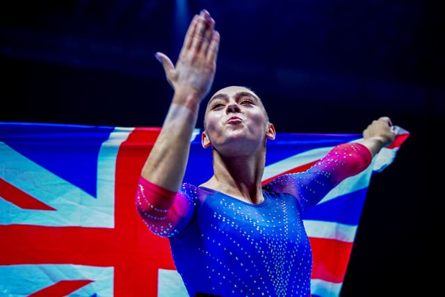 Jessica Gadirova secured her third gold at the European Championships on Sunday (Peter Byrne/PA)