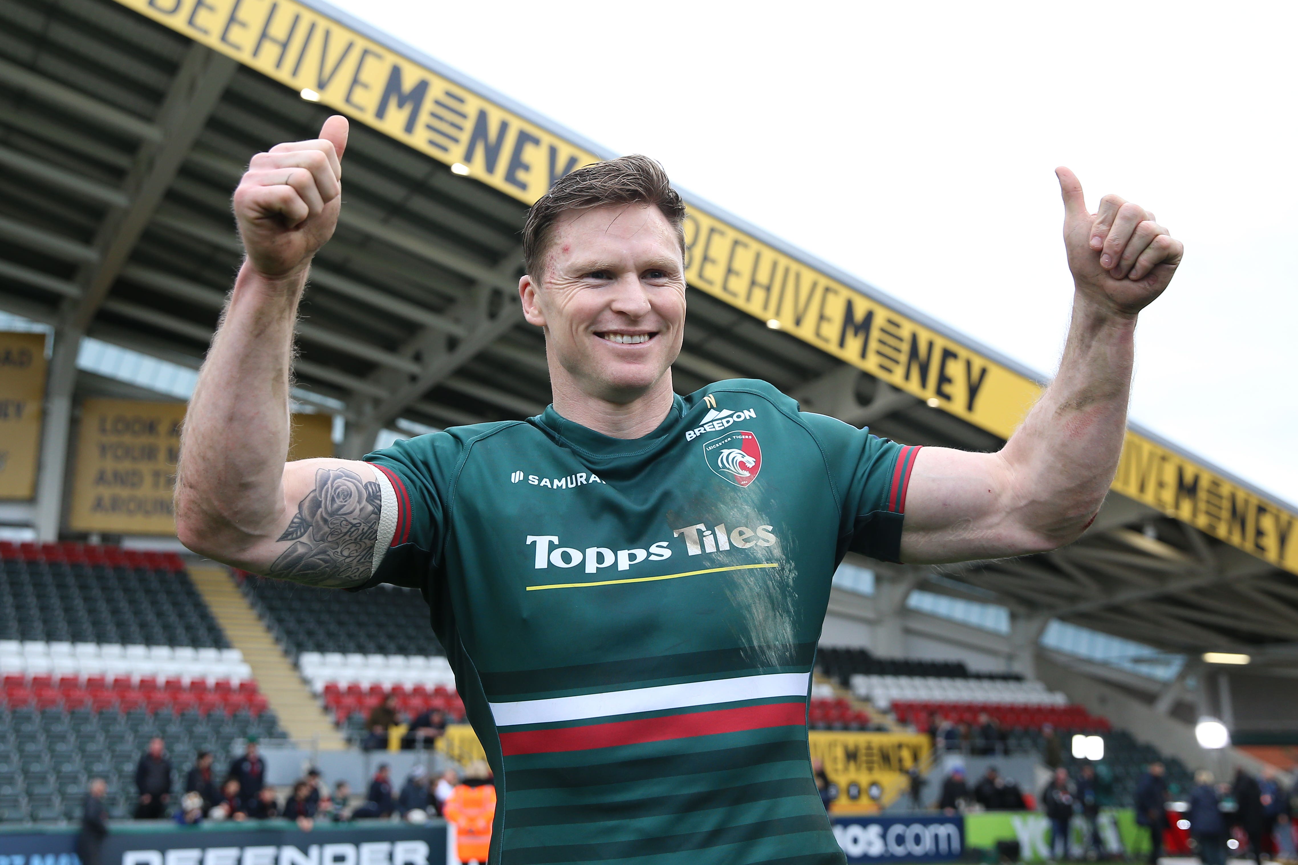 Chris Ashton became the first player to score 100 Premiership tries (Nigel French/PA)