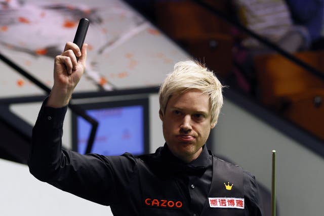Neil Robertson booked his place in the last 16 (Richard Sellers/PA)