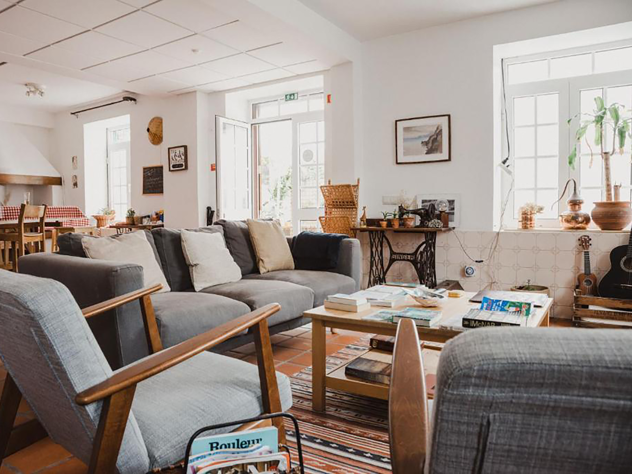 The cosy living room makes this hostel feel warm and welcoming