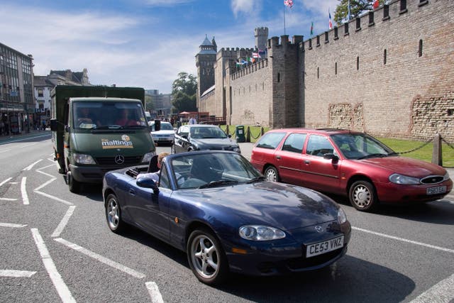 Traffic in Cardiff city centre (Alamy/PA)