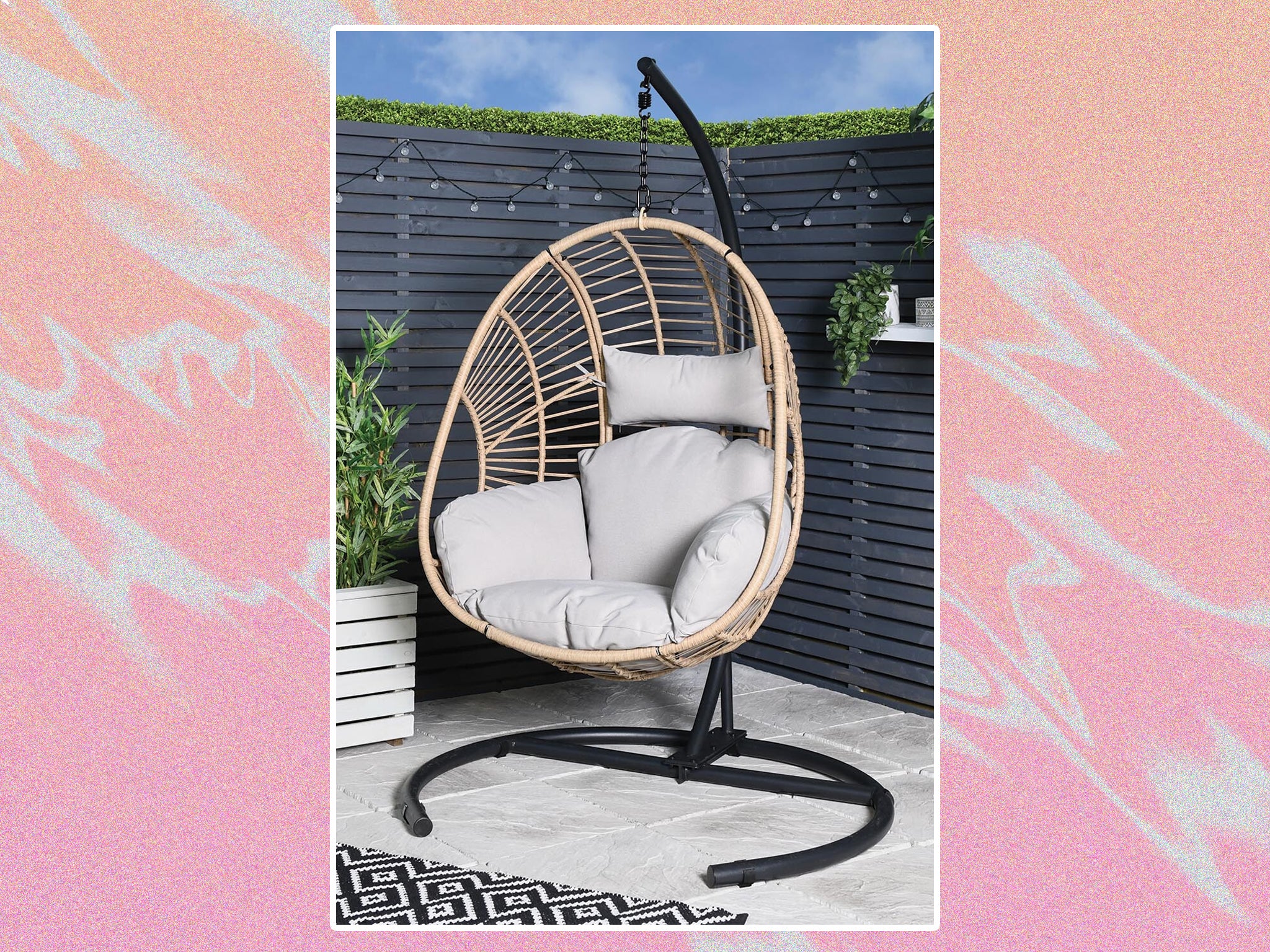 The budget retailer is also selling a cheaper £129.99 helicopter hanging chair