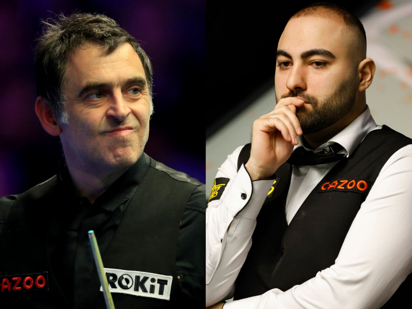 Ronnie O’Sullivan and Hossein Vafaei will go head to head in a mouthwatering second-round match-up at the World Snooker Championship
