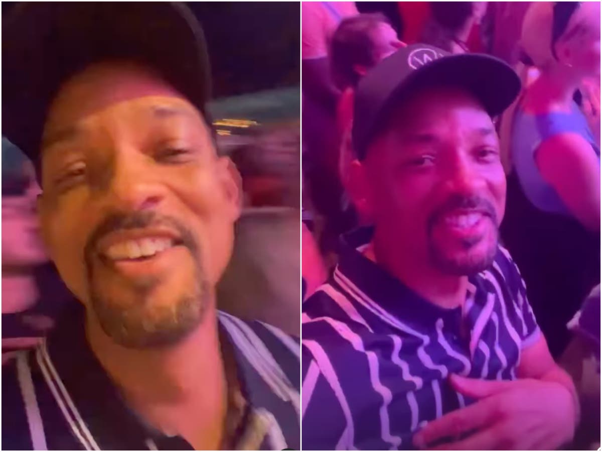 Will Smith filmed dancing along to kids Willow and Jaden in Coachella crowd