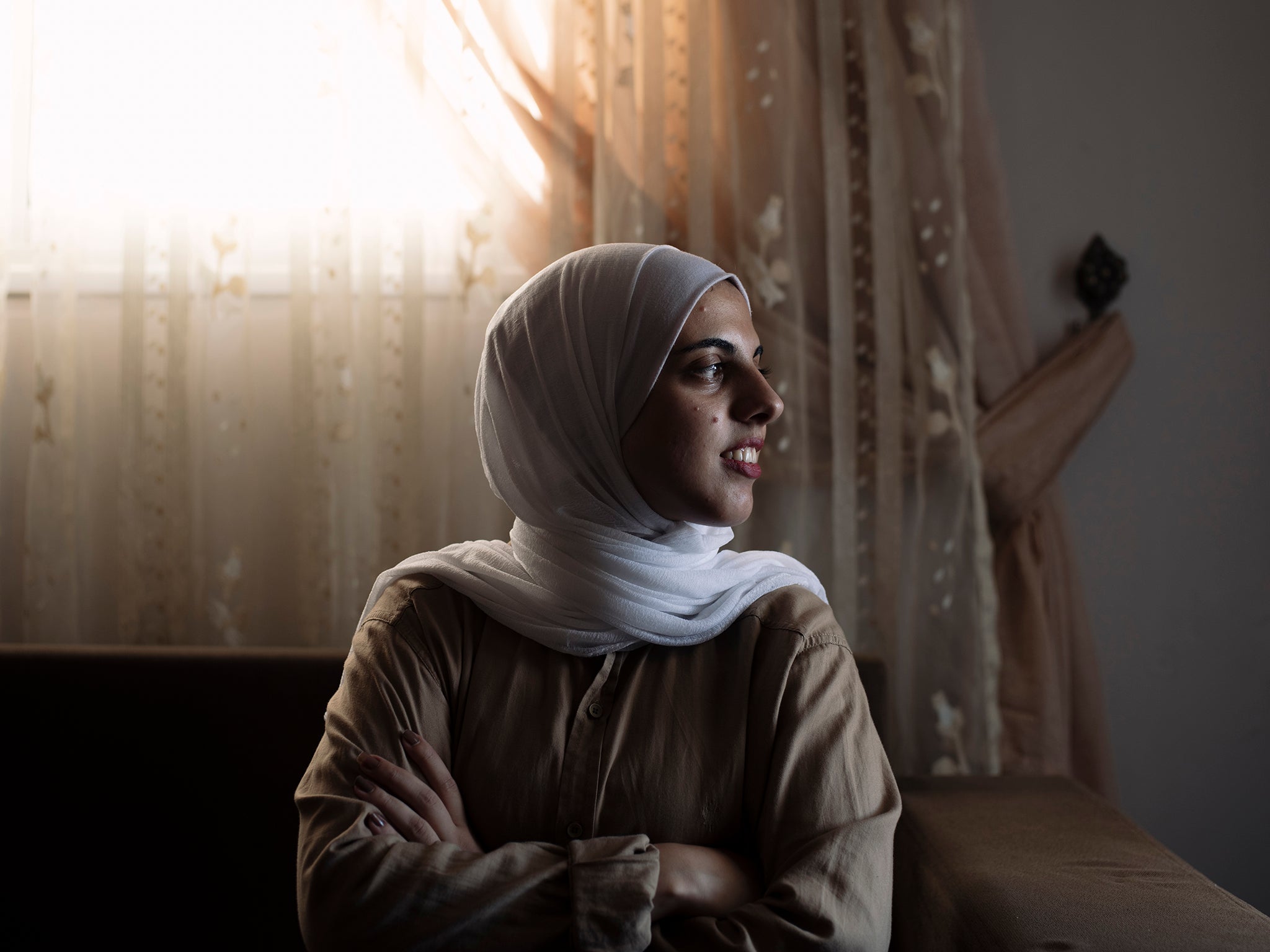 Aya Besaiso, 24, from Gaza City, has been in full time employment as a consultant ever since graduating