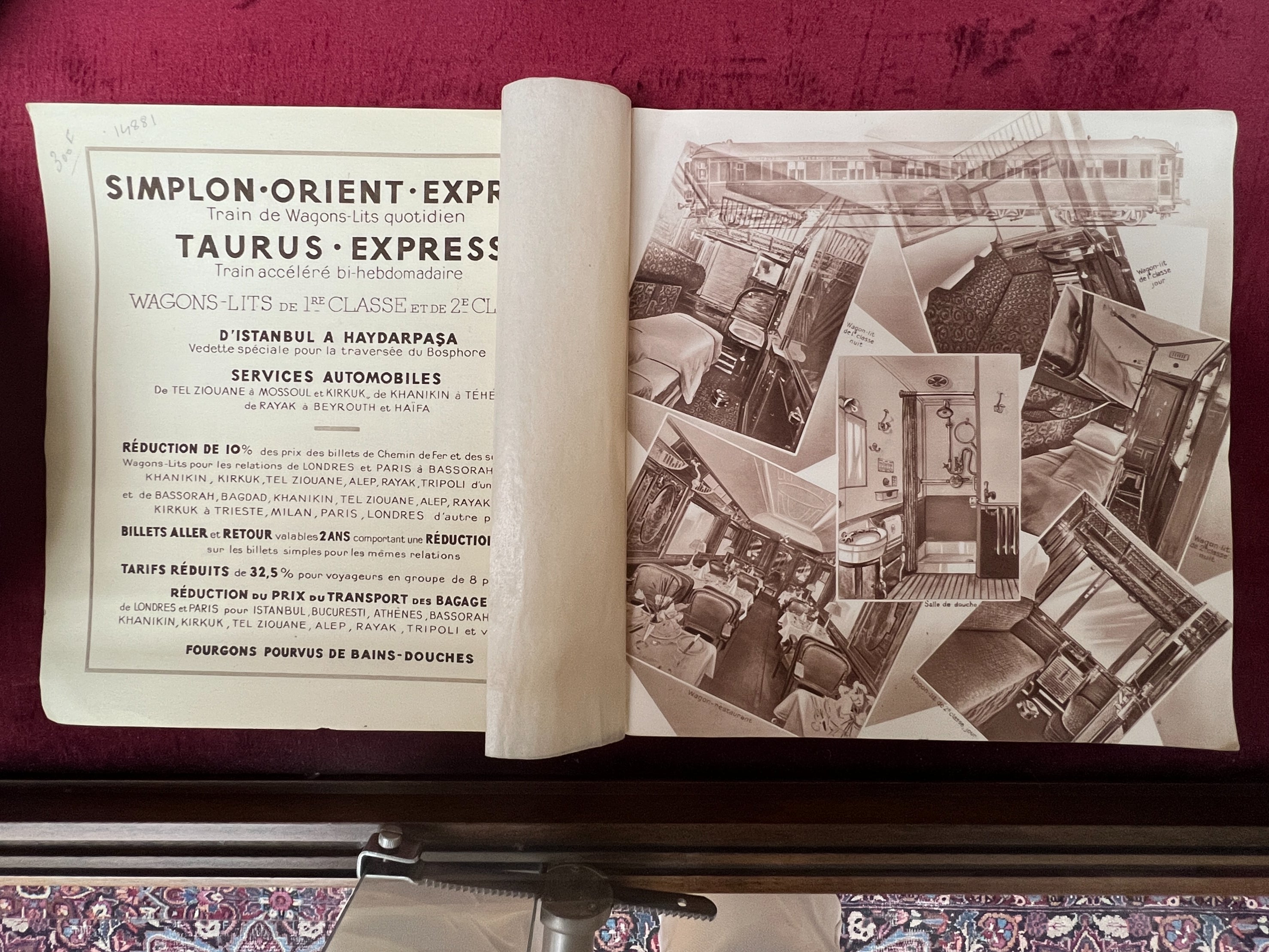 Golden years: an old brochure about the Orient Express, currently in the Orient Express museum in Istanbul