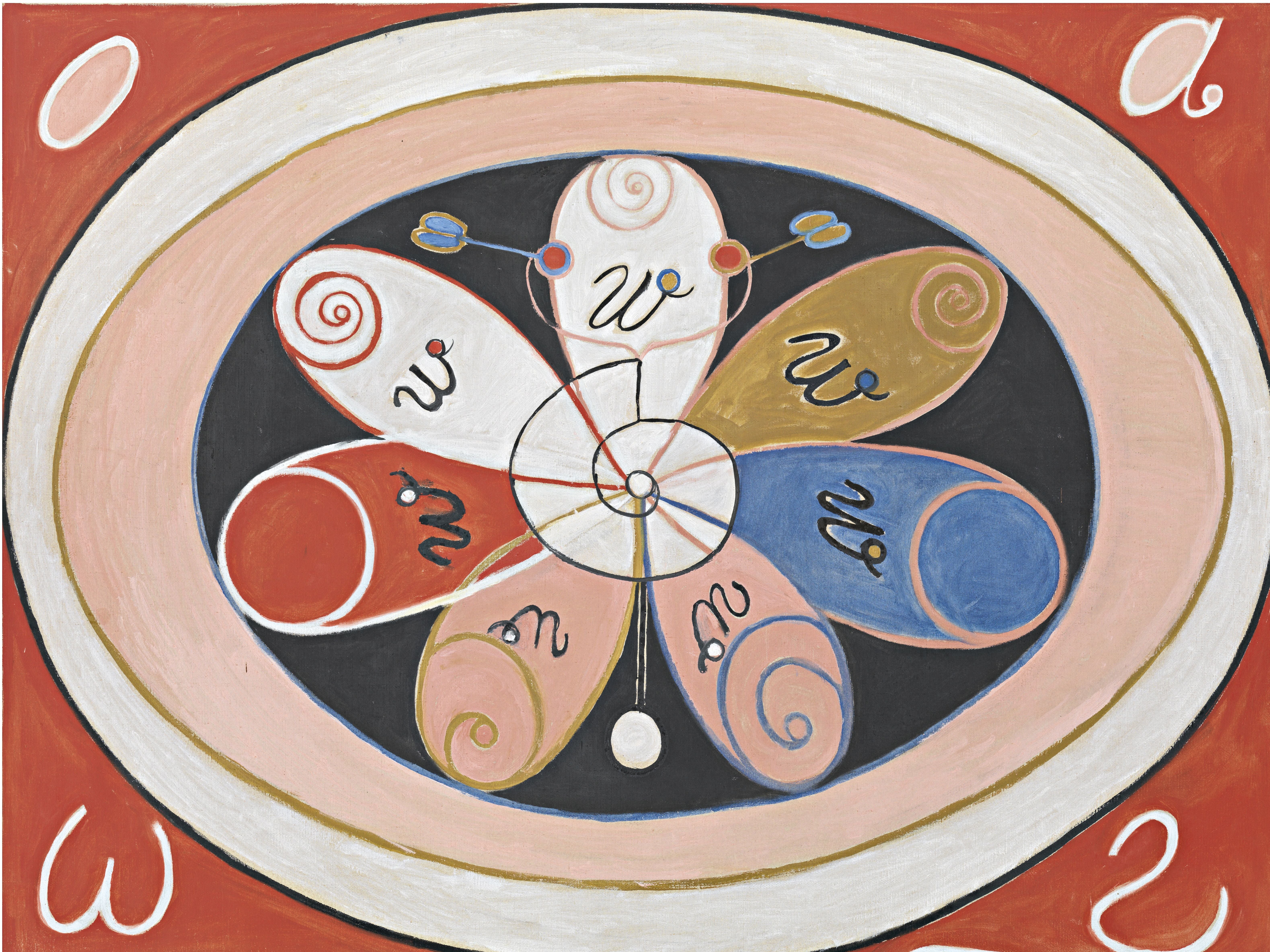 Hilma af Klint’s The Evolution, The WUS Seven-Pointed Star Series, Group VI, No 15 from 1908