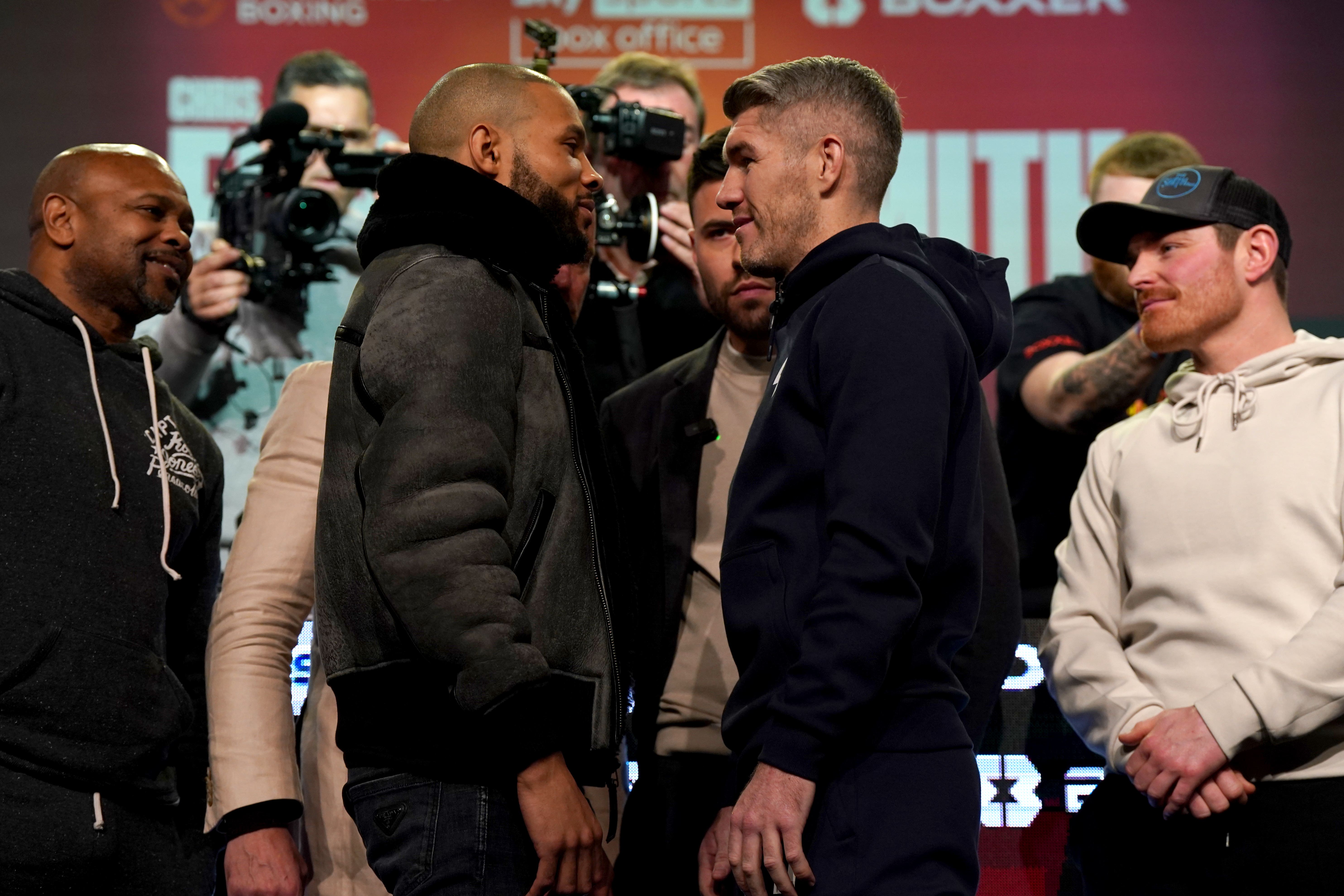 Chris Eubank Jr, left, and Liam Smith