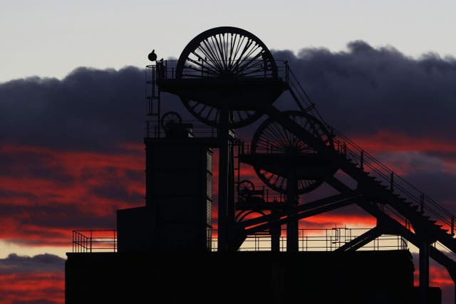Sunset over a former colliery site (Owen Humphreys/PA)