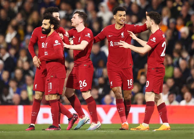 <p>Liverpool celebrate yet another goal </p>