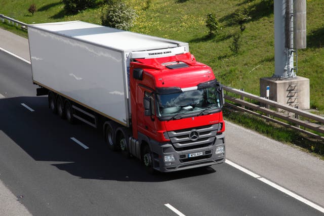 Most logistics companies cannot consider decarbonising their lorries because of a lack of infrastructure, a body representing manufacturers claimed (Mark Richardson/Alamy/PA)