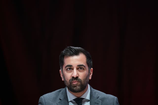 First Minister Humza Yousaf addresses delegates on the first day of the STUC Congress in Dundee. Picture date: Monday April 17, 2023.
