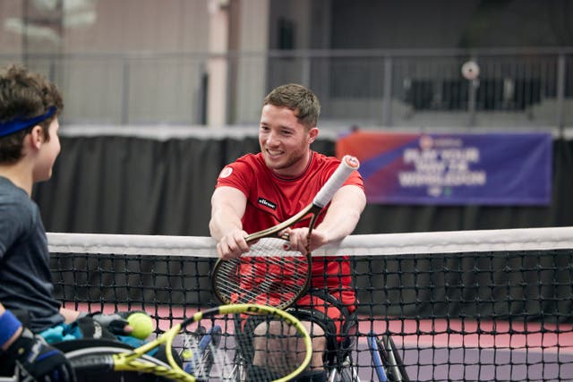 Alfie Hewett at the Play Your Way to Wimbledon event in Loughborough (Handout)