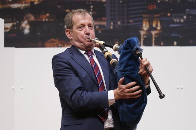 Former Downing Street communications chief Alastair Campbell has played a lament on the bagpipes for political figures who were involved in the Good Friday Agreement negotiations but have since died (Niall Carson/PA)