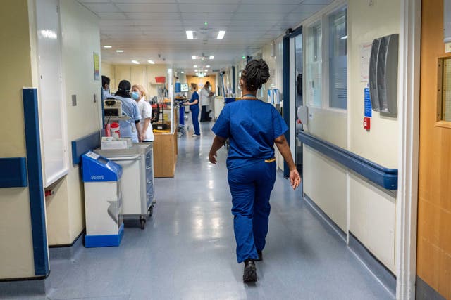 Nurses say food banks in hospitals are now the norm (Jeff Moore/PA)