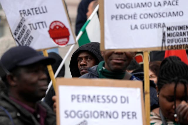 Migration Italy Protest