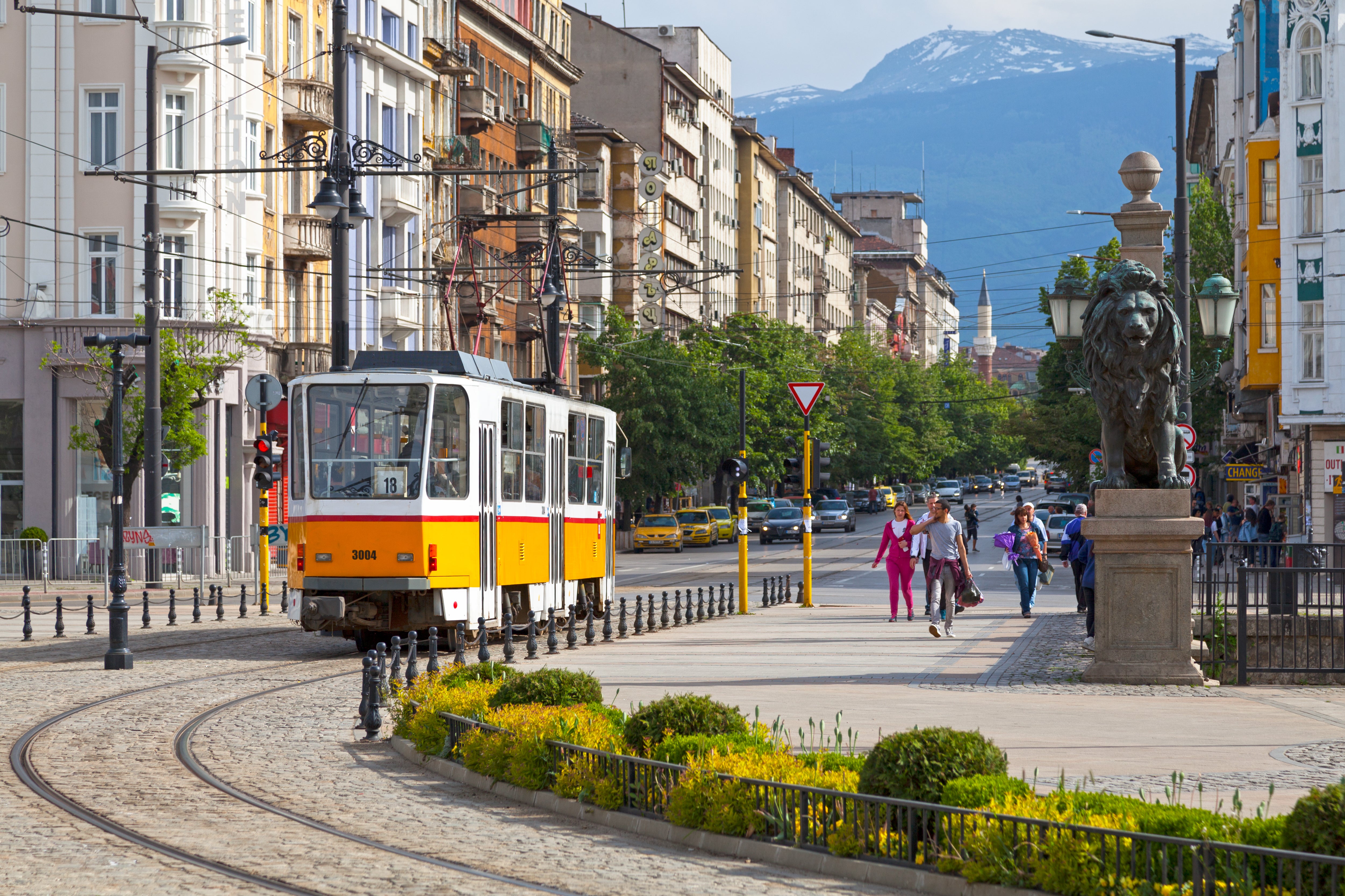 Travel by tram through Sofia