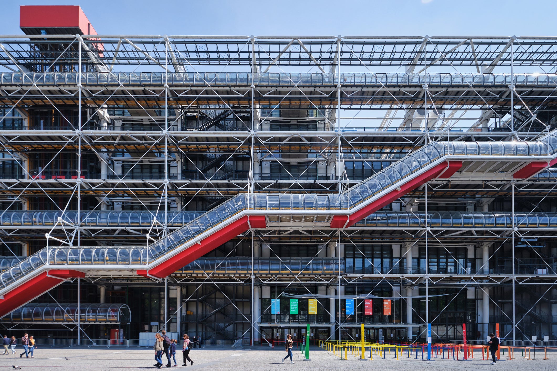 The outside of the Pompidou centre whets the appetite for the treasures inside