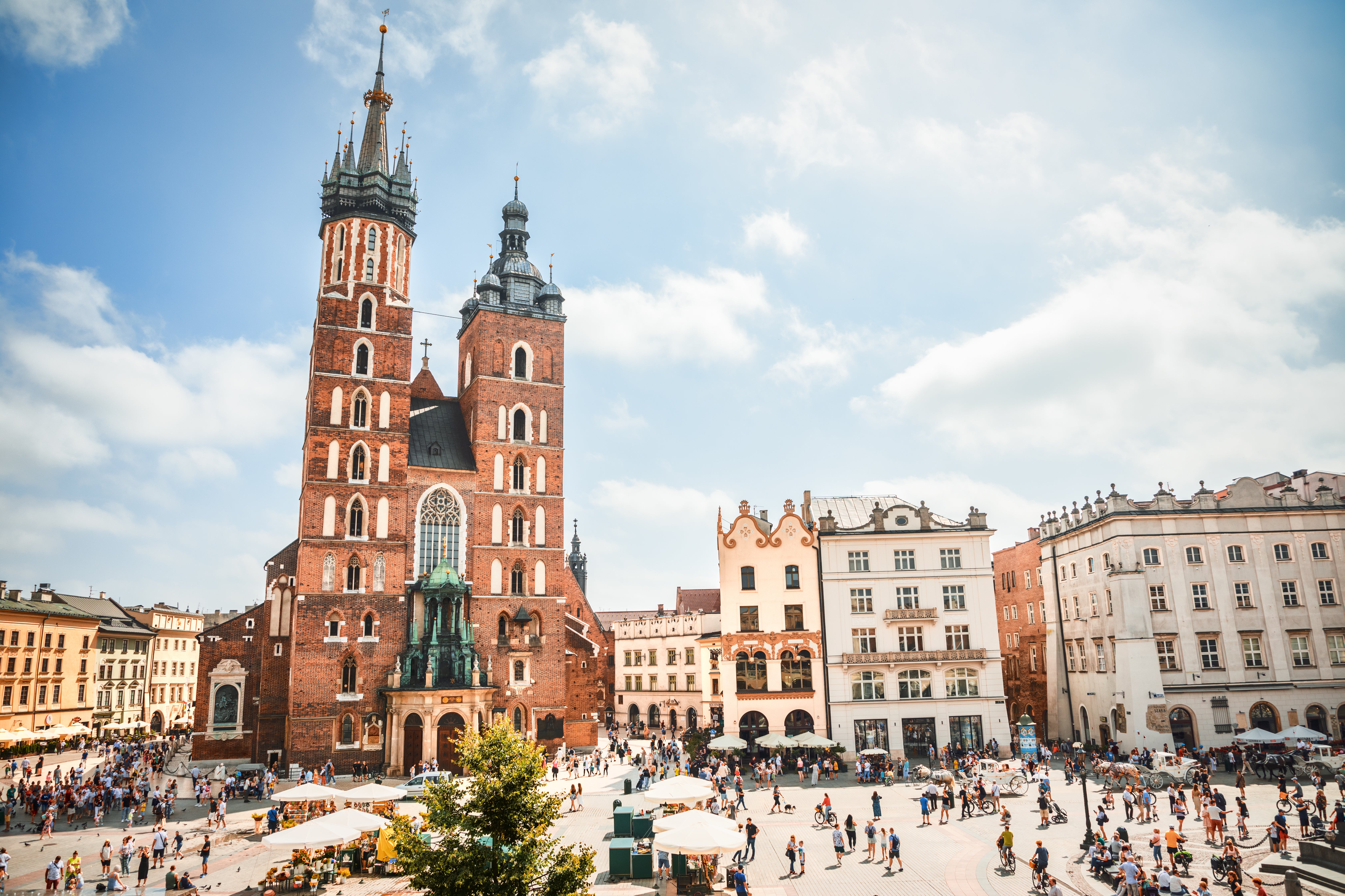 Krakow’s bustling Old Town