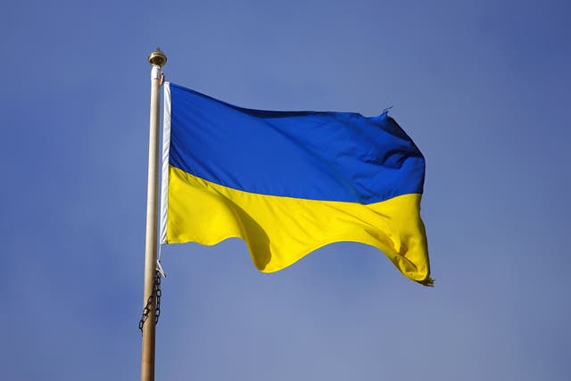 Ukrainian flag (Peter Byrne/PA)