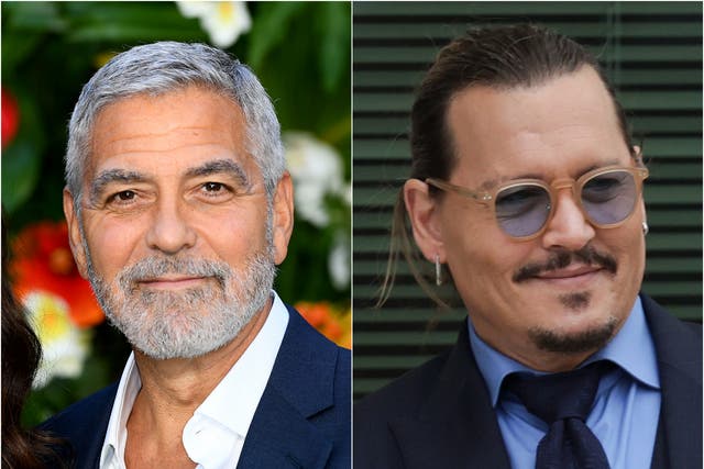 <p>George Clooney Johnny Depp</p>