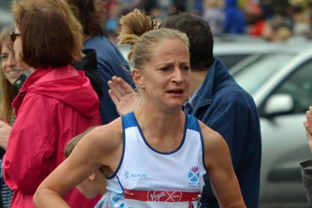 <p>Joasia Zakrzewski (Scotland) running the women’s marathon at the Glasgow Commonwealth Games 2014</p>