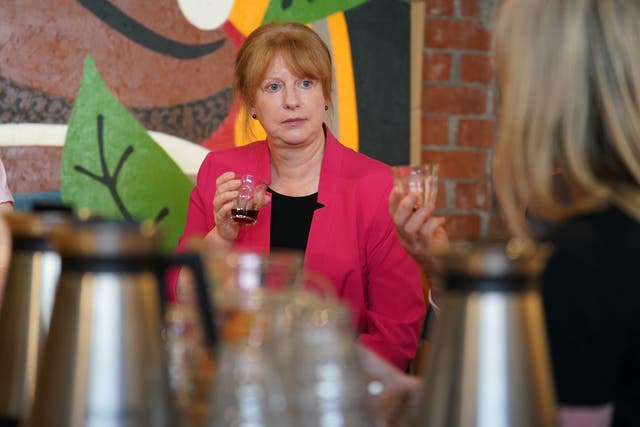 Deputy First Minister Shona Robison was asked about the SNP’s internal woes while visiting a coffee roastery in Glasgow (Andrew Milligan/PA)