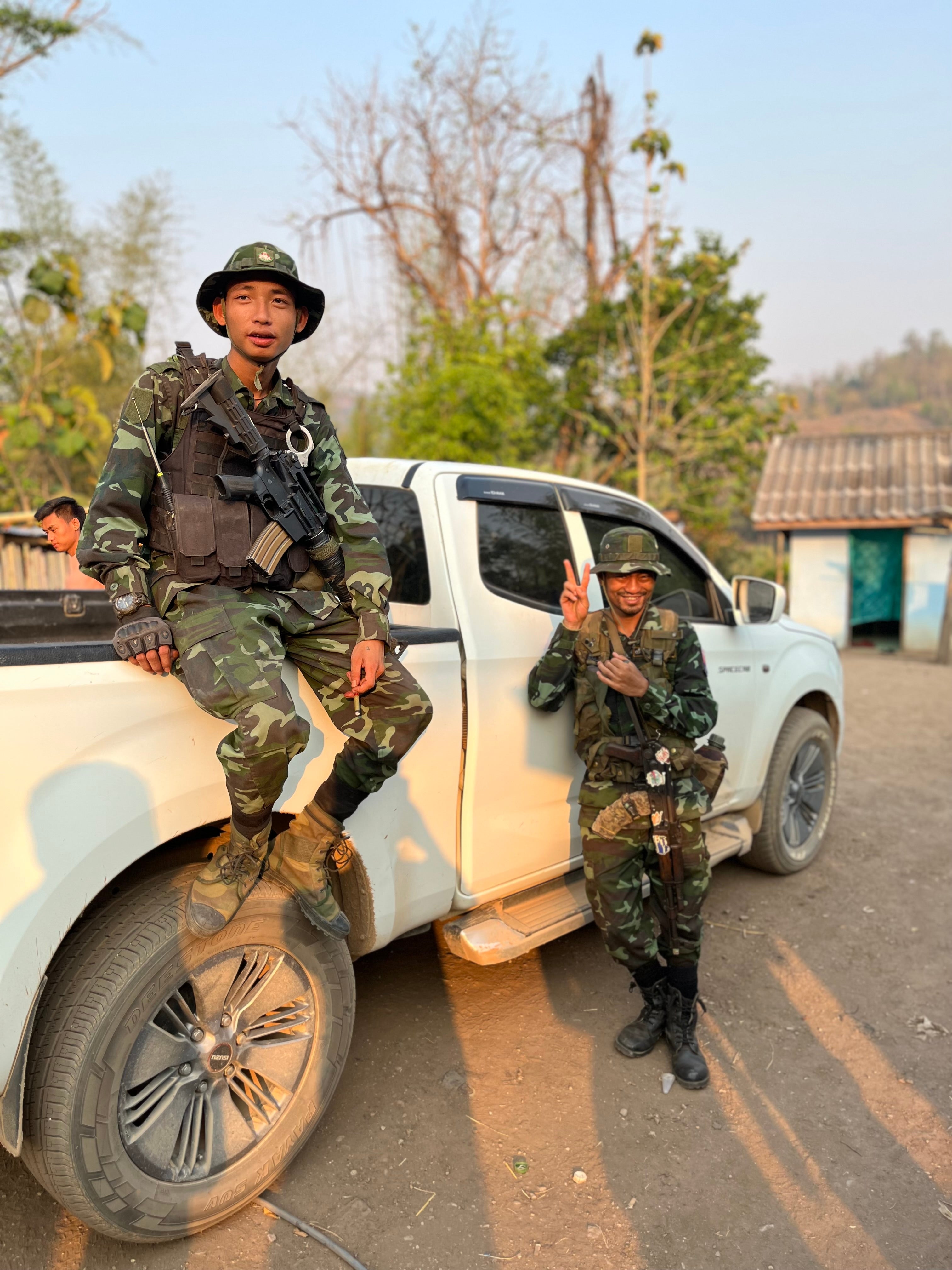 Ko Hin (right) and another Cobra Column fighter